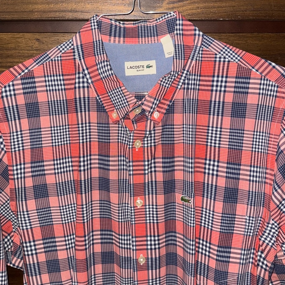 Lacoste Plaid Button Down